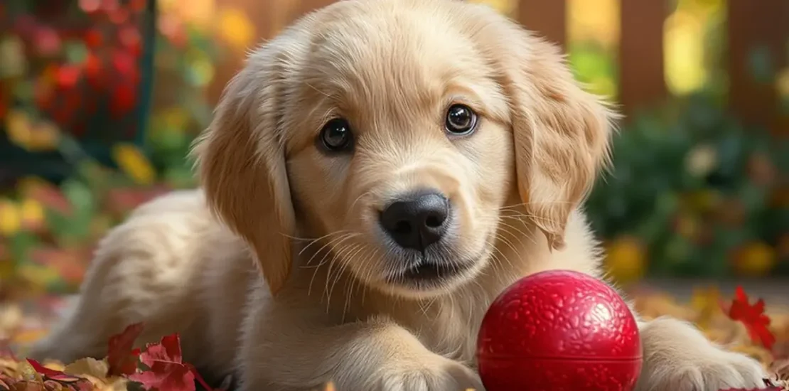 Dog with chestnuts, exploring the question 'Can Dogs Eat Chestnuts?' and the safety of feeding chestnuts to dogs.